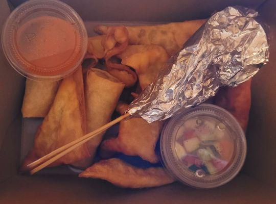 Appetizer plate with all the things.