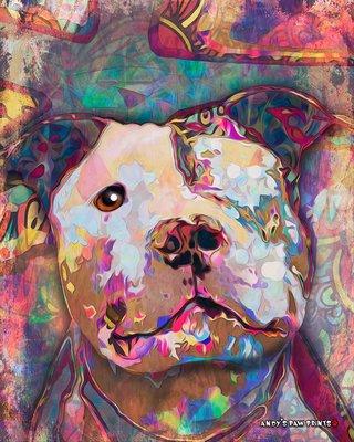 Custom Pet Portraits from your photo.  www.AndysPawPrints.com  Please follow us on Facebook at Andy's Paw Prints