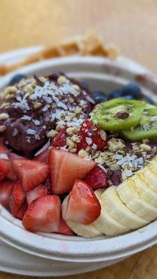 Beautiful and generous açai bowl