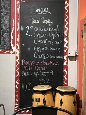 Taco Tuesday Menu