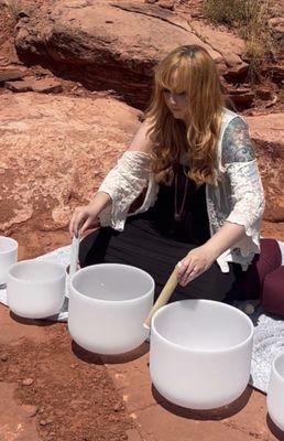 Sound Healing sessions on the red rocks of Sedona, Arizona