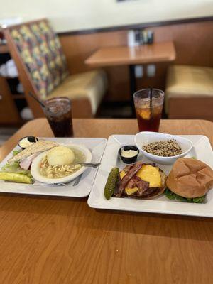 Meet Me Halfway (Matzo ball soup & Turkey Sandwich)   Veggie Beyond Burger (added bacon)