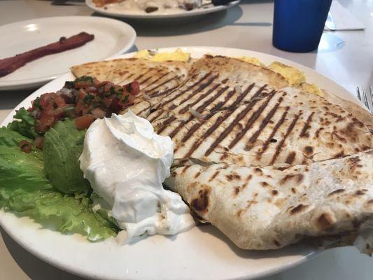 Breakfast quesadilla was a Friday special - HUGE and so delicious