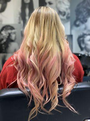 Pink balayage