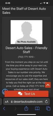 Nice website, lol.  Not selling enough cars to hire a legit admin?