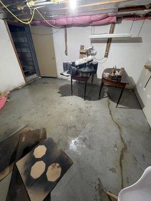 Flooded basement