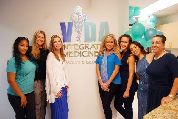 Dr. George and staff at the Grand Opening party for IVIDA Nutrient Infusions