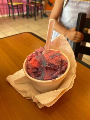 Cotton candy helado