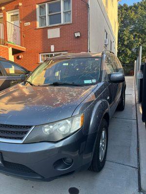 Dried concrete on my car.  The acidity ate through the finish of my car.