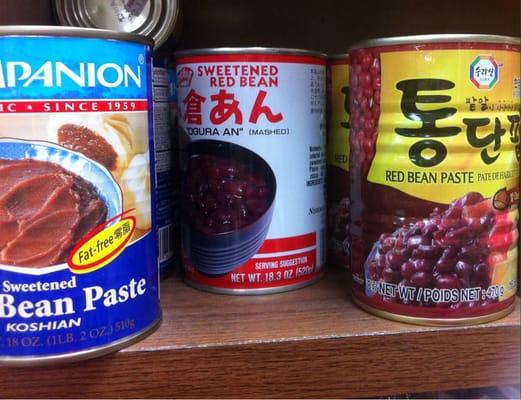 Red bean pastes