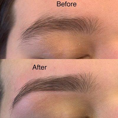 Eyebrow threading before n after