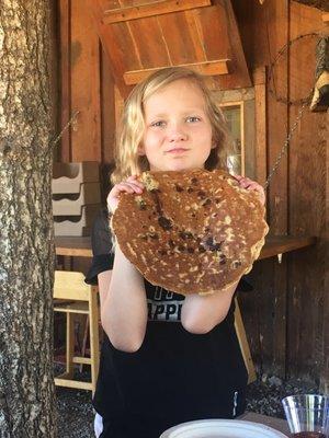 Gigantic chocolate chip pancake from the Cook Shack...very tasty!