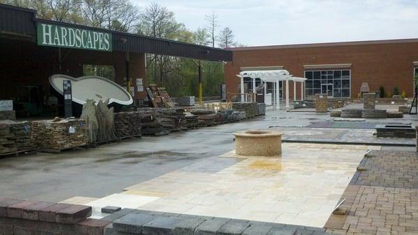 Patio and Pool Hardscapes located at Gaskins and Broad at The Roomstore Shopping Center