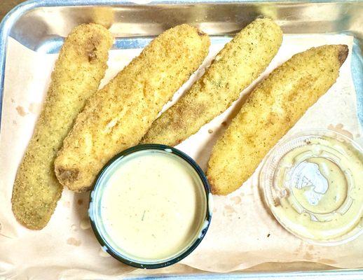 Exotic fried pickles