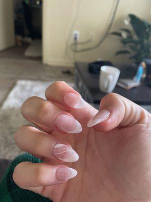 Dip nails with tips