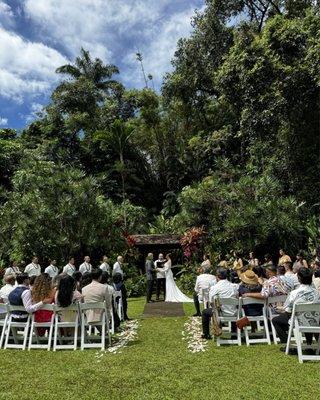 Ceremony in the gardens