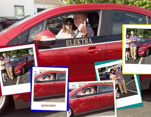 Our second Volt. Scott had fun with Photoshop, even putting her name "Elektra" in the photos (yes, we name our cars).