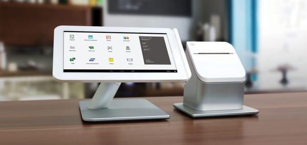 This is one of our awesome point-of-sale (POS) systems. This particular one is a Clover system, a bestseller!