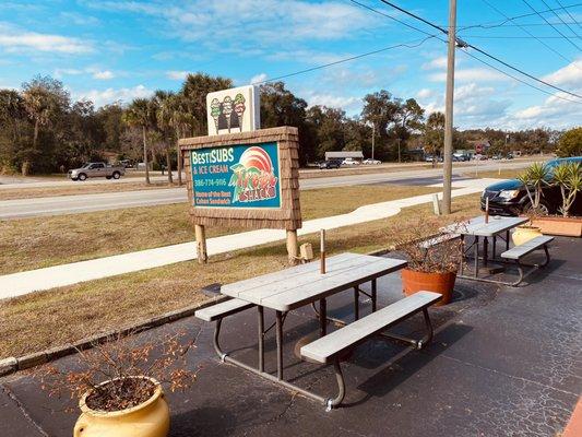 Outdoor seating