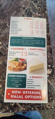 Calzones and desserts