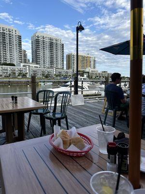 Deck of waterside dining!