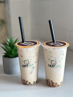 Brown sugar milk tea with boba however