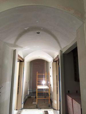 An arched hallway