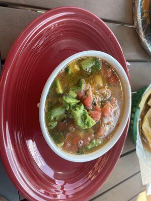 Lunch chicken tortilla soup