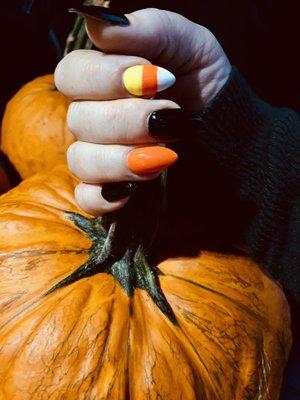 Candy corn nails