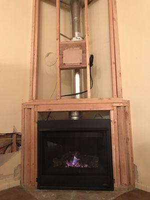 Direct vent fireplace install.