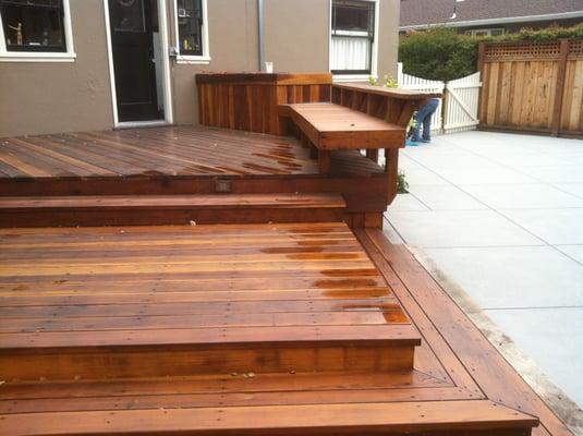 Redwood decking