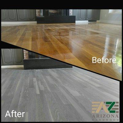 Great Before and after refinishing Job