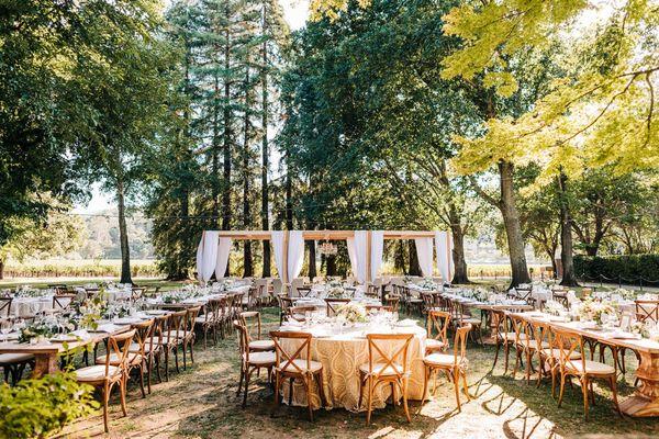 Charle's Krug Winery outdoor dining/reception