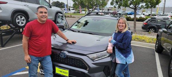 Came from Tucson to see the ocean and returned to Tucson with a new RAV4 Prime! Thanks Troy Weddington!