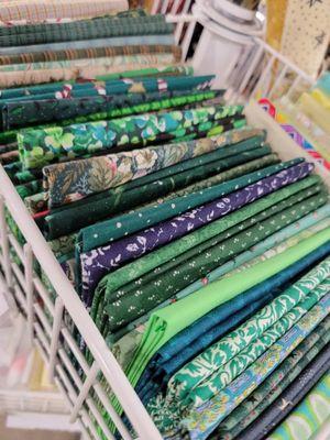 A great selection of crafting supplies including yarn, fabric and fat quarters, scrapbooking paper, thread and more!