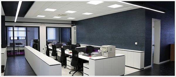 Office building interior paint job Perimeter