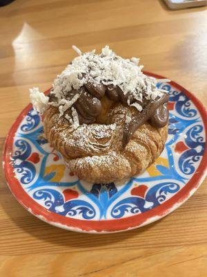 Nutella coconut croissant