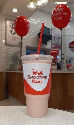 Strawberry-Kiwi with Yogurt LARGE smoothie on Grand Opening Day in Rockwall, TX 9-9-2020