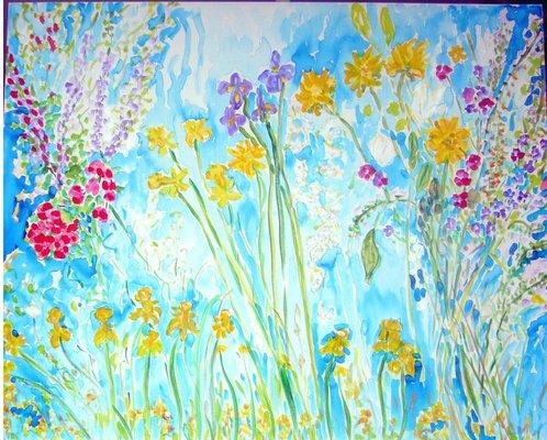 "Healing Flowers," impressionist floral by Andrea de Kerpely-Zak