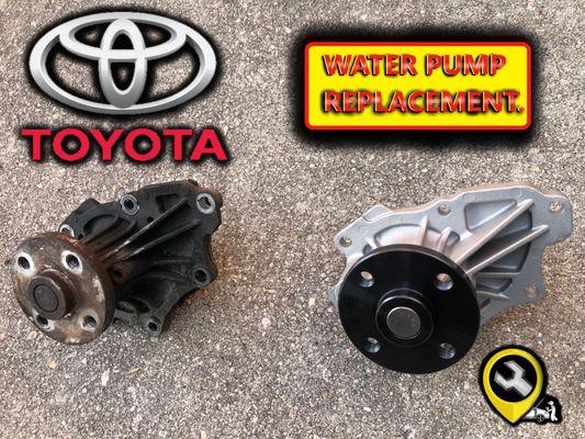 Toyota Camry water pump replacement.