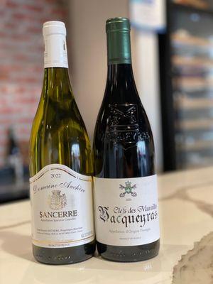 New wines in Stock Sancerre, Loire Valley France Grenache & Syrah Blend, Rhone Valley France