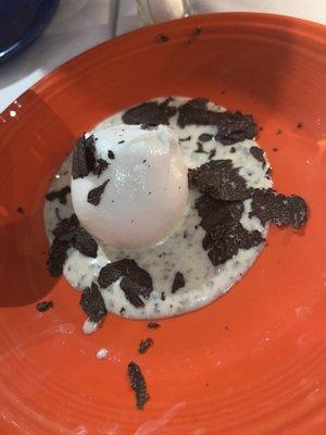 Burrata with black truffle