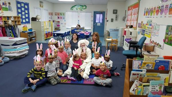 look at those cute little bunny's in room 5 with Ms Sharon and Ms Melissa