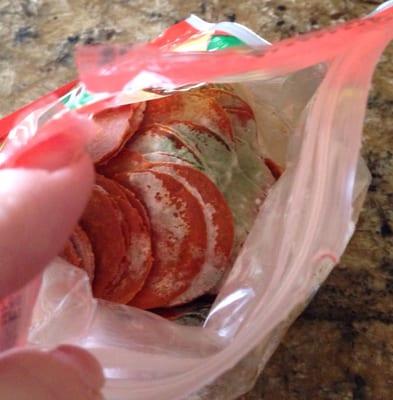 Mold in the turkey pepperoni?!!!