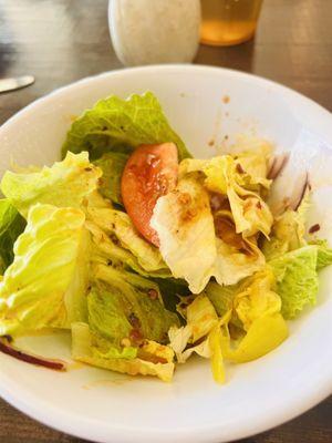 Salad with house dressing