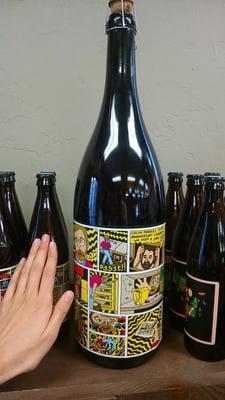 Prairie 3rd Anniversary Ale 3 Liter monster bottle (friend's actually rather large hand for scale)