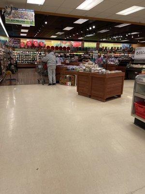 To the left as you walk in you will find the produce department. Small, but packed with products!