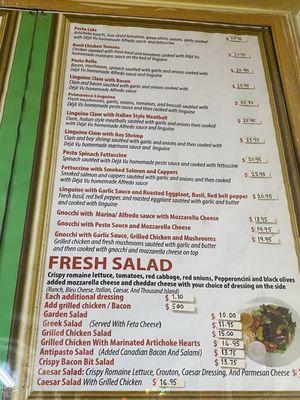 Menu as of visit on Oct. 28, 2024.  Not all items on this menu are still available.