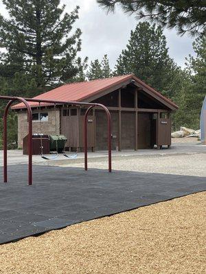 Playground and restrooms