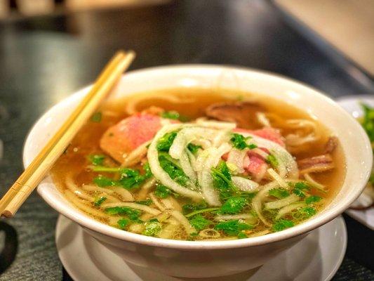 Rare beef pho